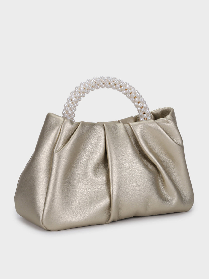 Esther Golden Pearl Handheld Clutch