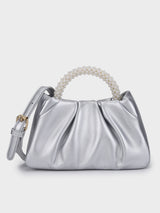 Esther Silver Pearl Handheld Clutch