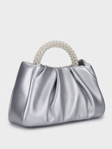 Esther Silver Pearl Handheld Clutch