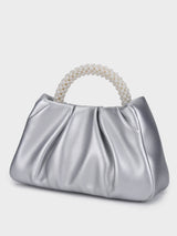 Esther Silver Pearl Handheld Clutch