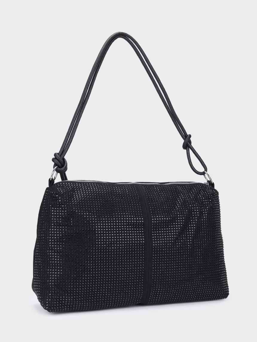 Margaret Black Shimmer Tote