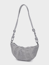 Ellen Silver Rhinestone Clutch