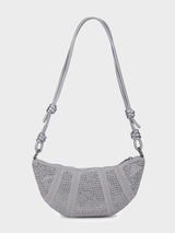 Ellen Silver Rhinestone Clutch