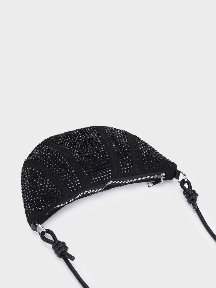 Ellen Black Rhinestone Clutch