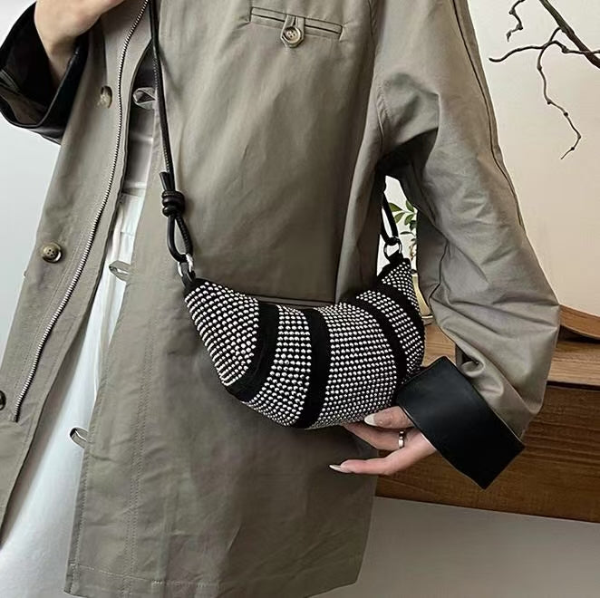 Ellen Black & Silver Rhinestone Clutch