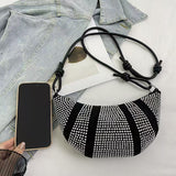 Ellen Black & Silver Rhinestone Clutch