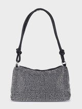 Audrey Silver Rhinestone Clutch