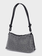 Audrey Silver Rhinestone Clutch