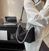 Audrey Black Rhinestone Clutch