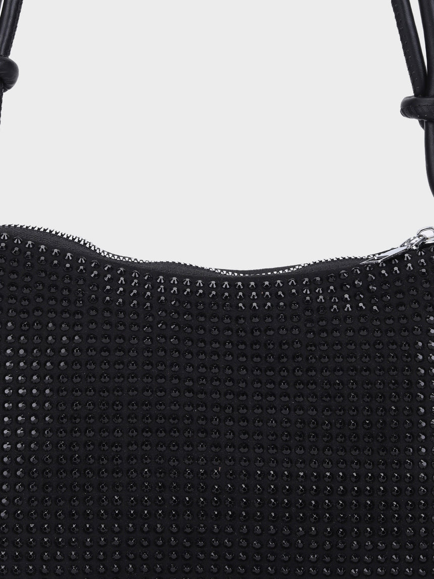 Audrey Black Rhinestone Clutch