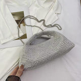 Christina Silver Rhinestone Clutch