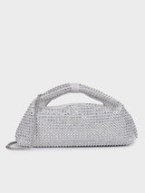 Christina Silver Rhinestone Clutch