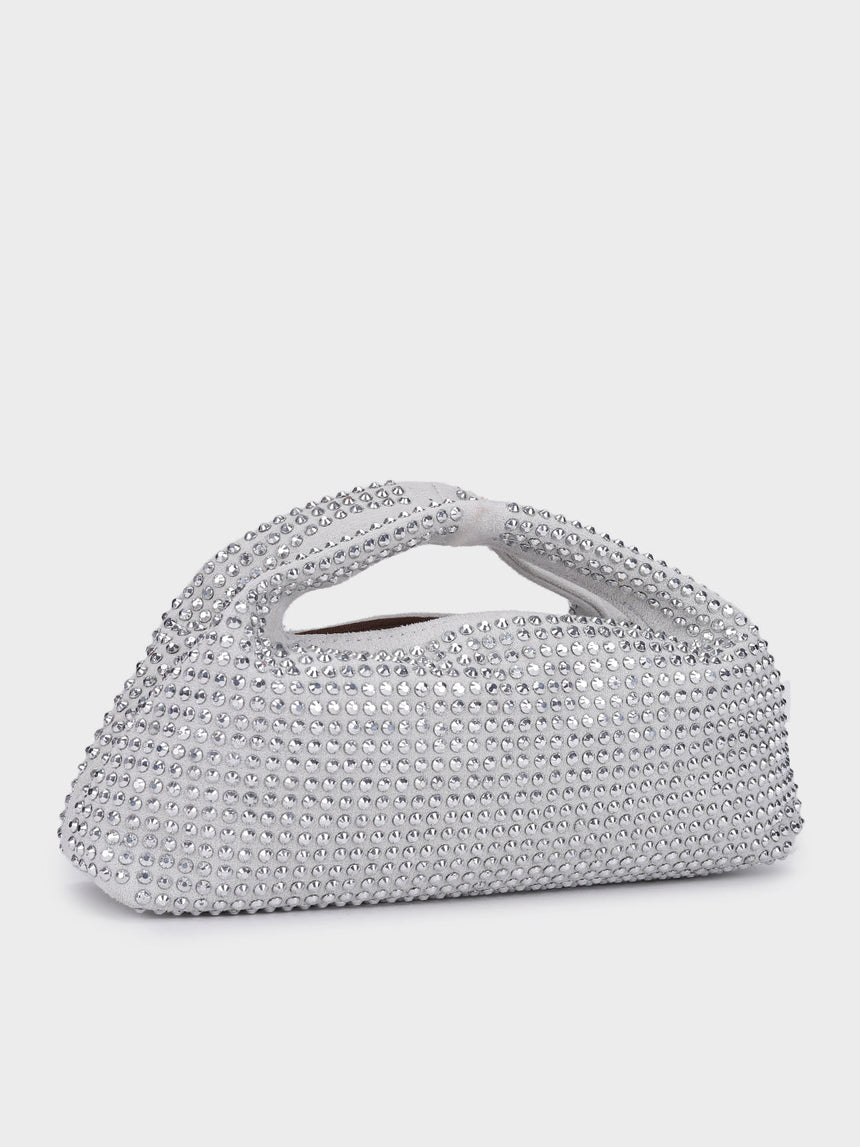 Christina Silver Rhinestone Clutch