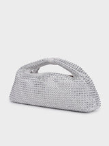 Christina Silver Rhinestone Clutch