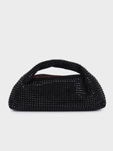 Christina Black Rhinestone Clutch