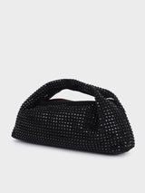 Christina Black Rhinestone Clutch