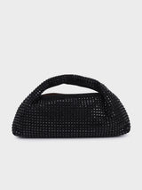 Christina Black Rhinestone Clutch