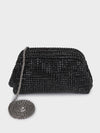 Edith Black Rhinestone Clutch