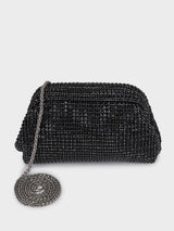 Edith Black Rhinestone Clutch