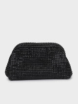 Edith Black Rhinestone Clutch