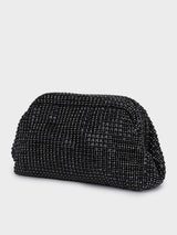 Edith Black Rhinestone Clutch