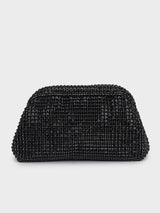 Edith Black Rhinestone Clutch