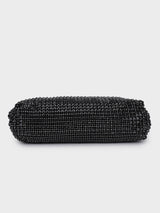 Edith Black Rhinestone Clutch