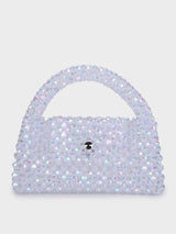 Jane Pearl Silver Handheld Clutch