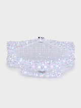 Jane Pearl Silver Handheld Clutch