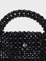 Jane Pearl Black Handheld Clutch