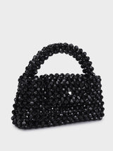 Jane Pearl Black Handheld Clutch