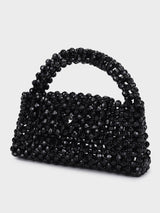 Jane Pearl Black Handheld Clutch