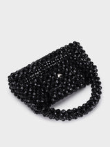 Jane Pearl Black Handheld Clutch