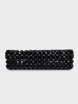 Jane Pearl Black Handheld Clutch
