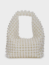 Mother Of Pearl Off-White Handheld Clutch