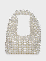 Mother Of Pearl Off-White Handheld Clutch