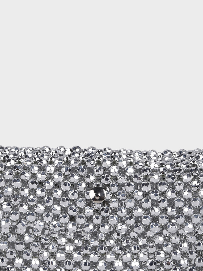 Emma Silver Handheld Clutch