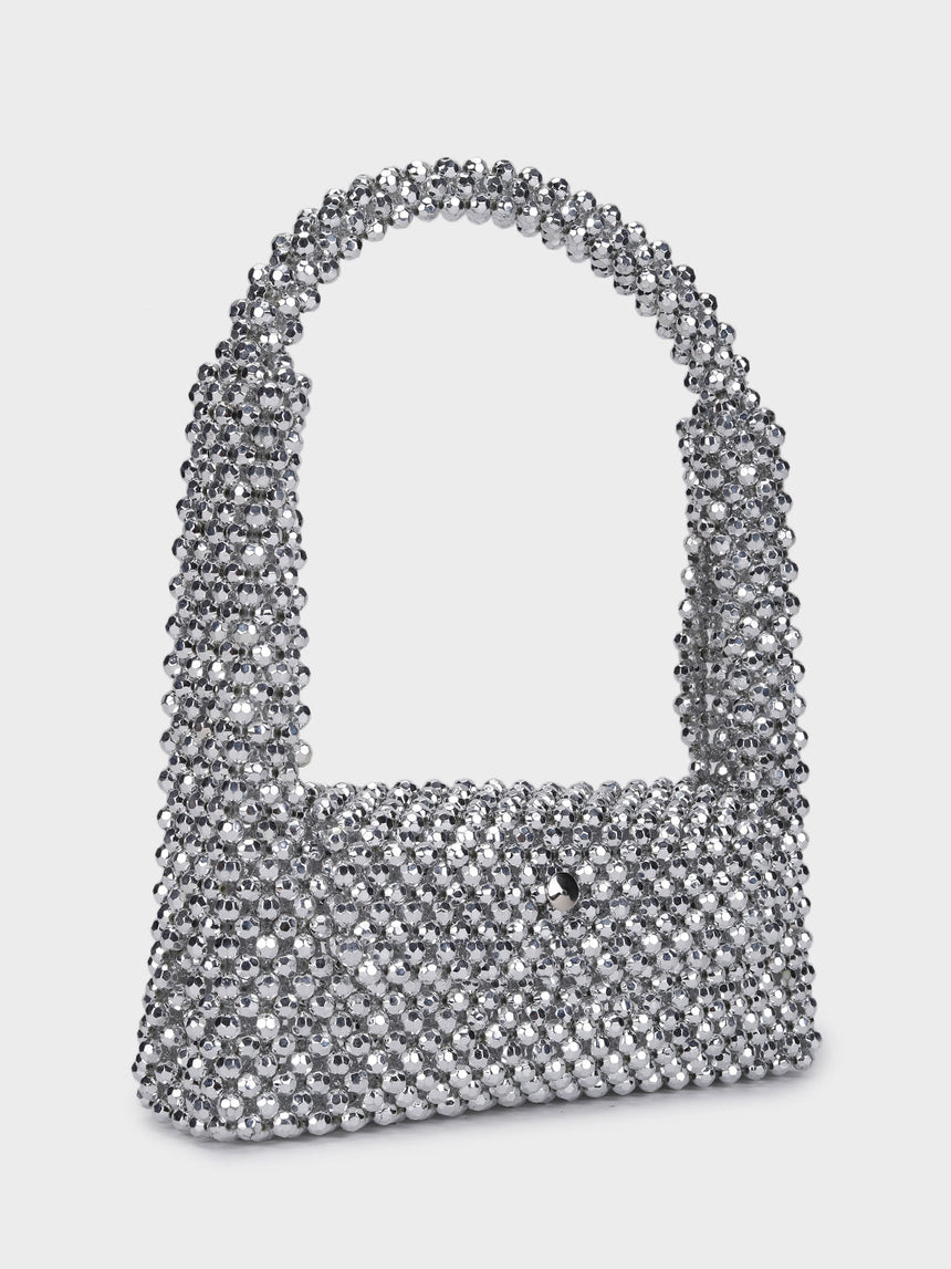 Emma Silver Handheld Clutch