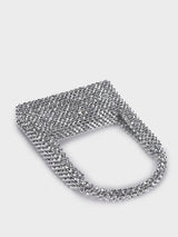 Emma Silver Handheld Clutch