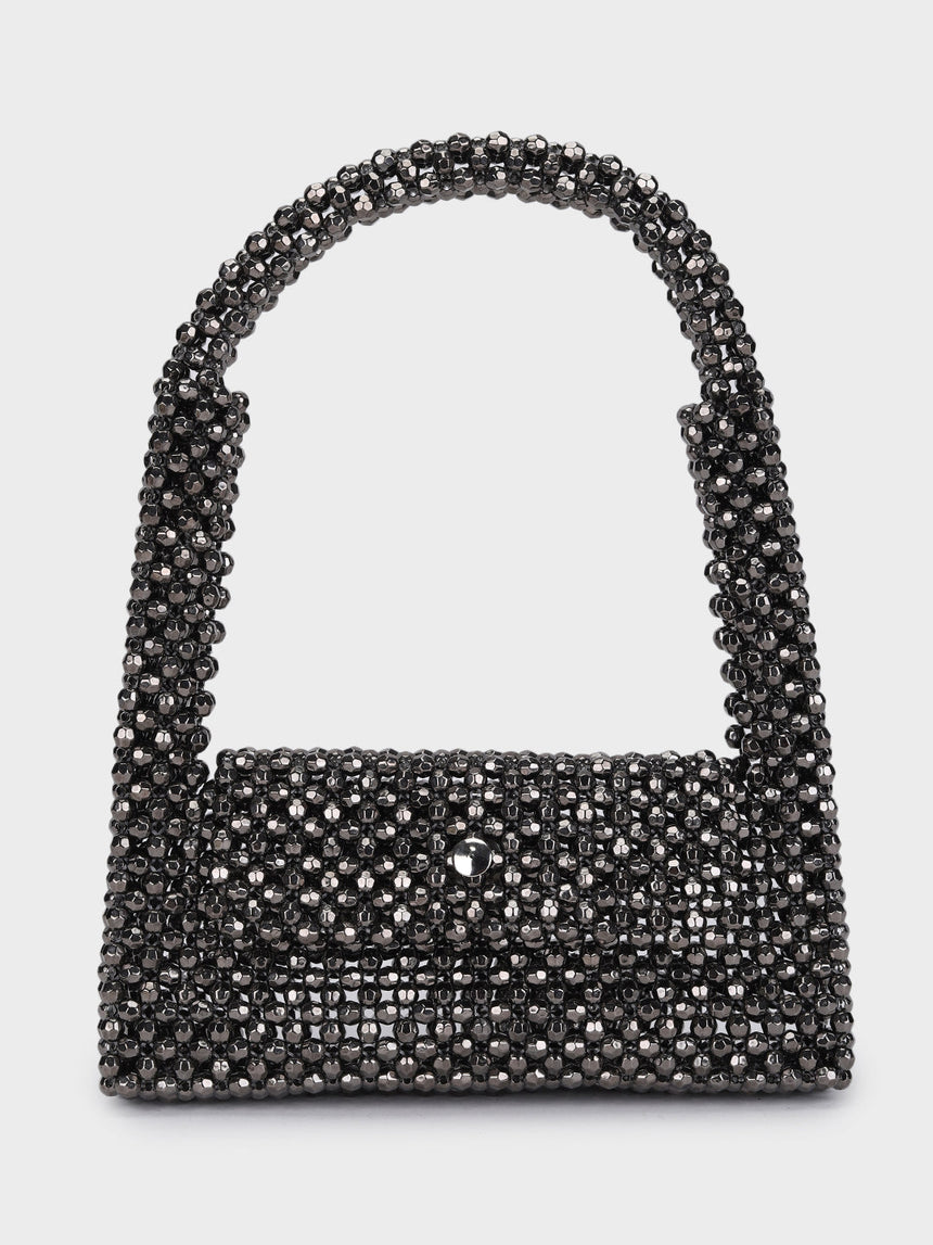 Emma Black Handheld Clutch