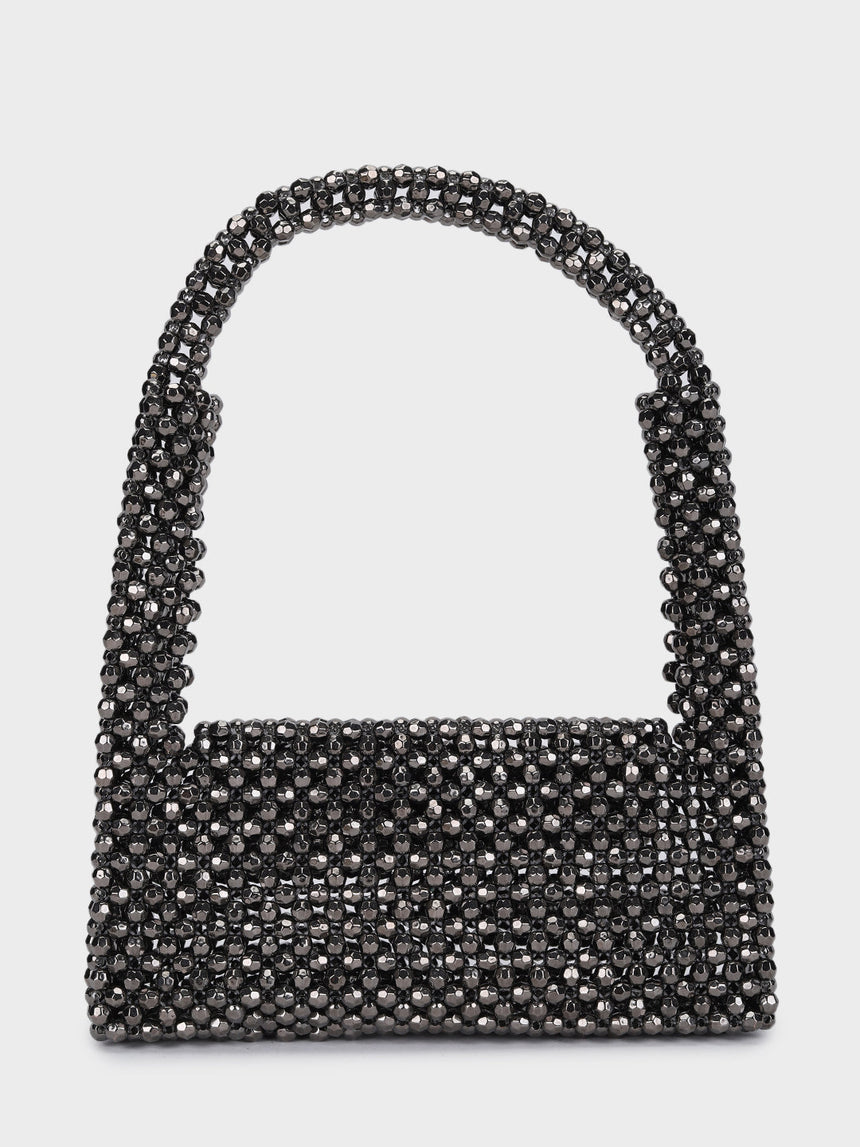 Emma Black Handheld Clutch