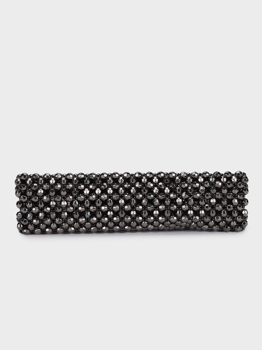 Emma Black Handheld Clutch