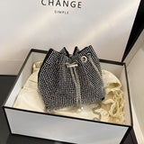 Chloe Silver Rhinestone Clutch