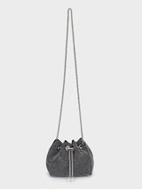 Chloe Silver Rhinestone Clutch