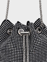 Chloe Silver Rhinestone Clutch