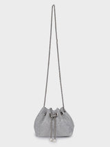 Chloe White Rhinestone Clutch