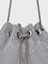Chloe White Rhinestone Clutch