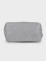 Chloe White Rhinestone Clutch
