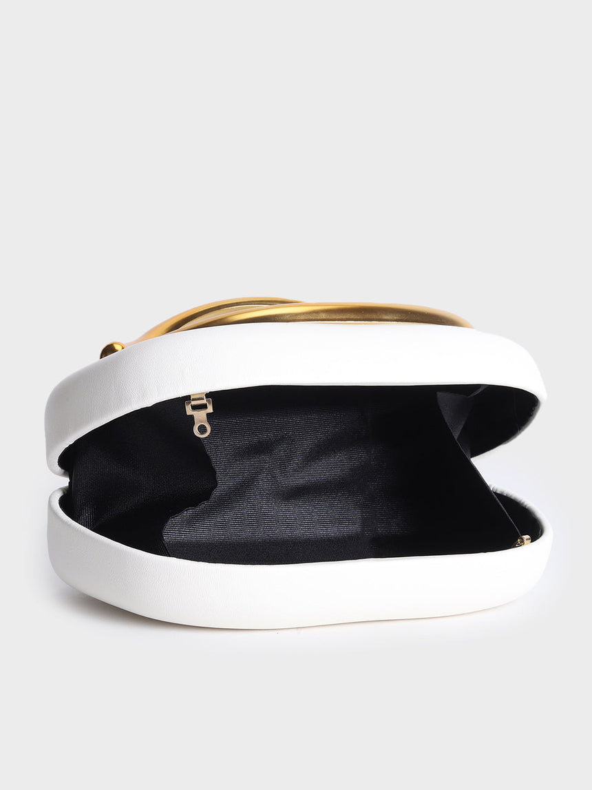 Ashley Off White Handheld Clutch