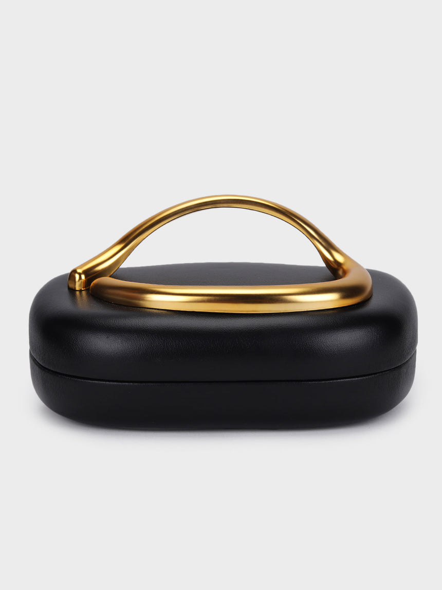 Ashley Black Handheld Clutch